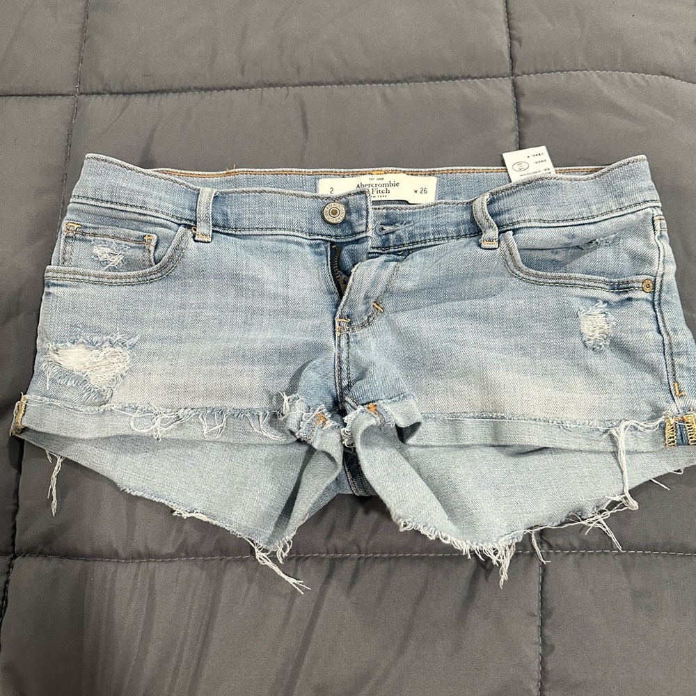 Abercrombie & Fitch Light Blue Jean Shorts